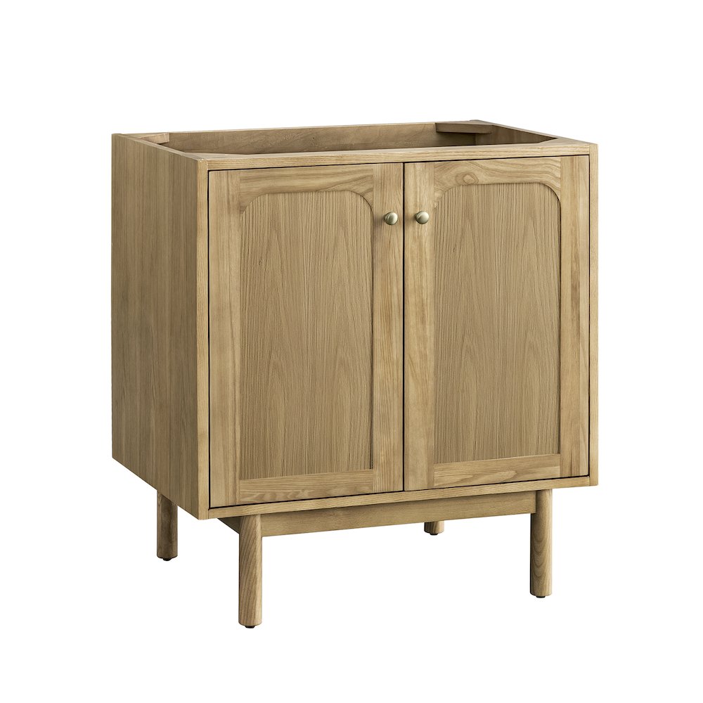 30" Single Vanity Cabinet, Light Natural Oak. Picture 1