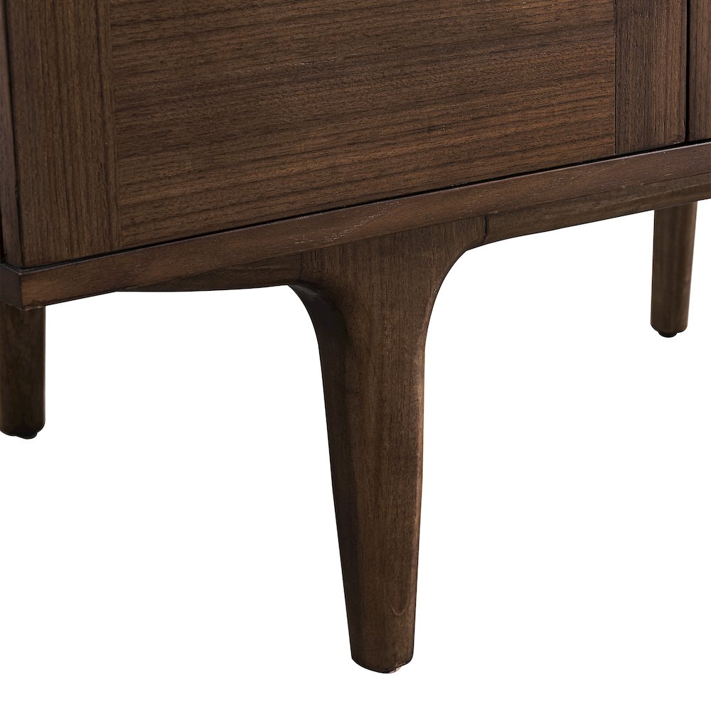 72" Double Vanity Cabinet, Mid-Century Walnut. Picture 7