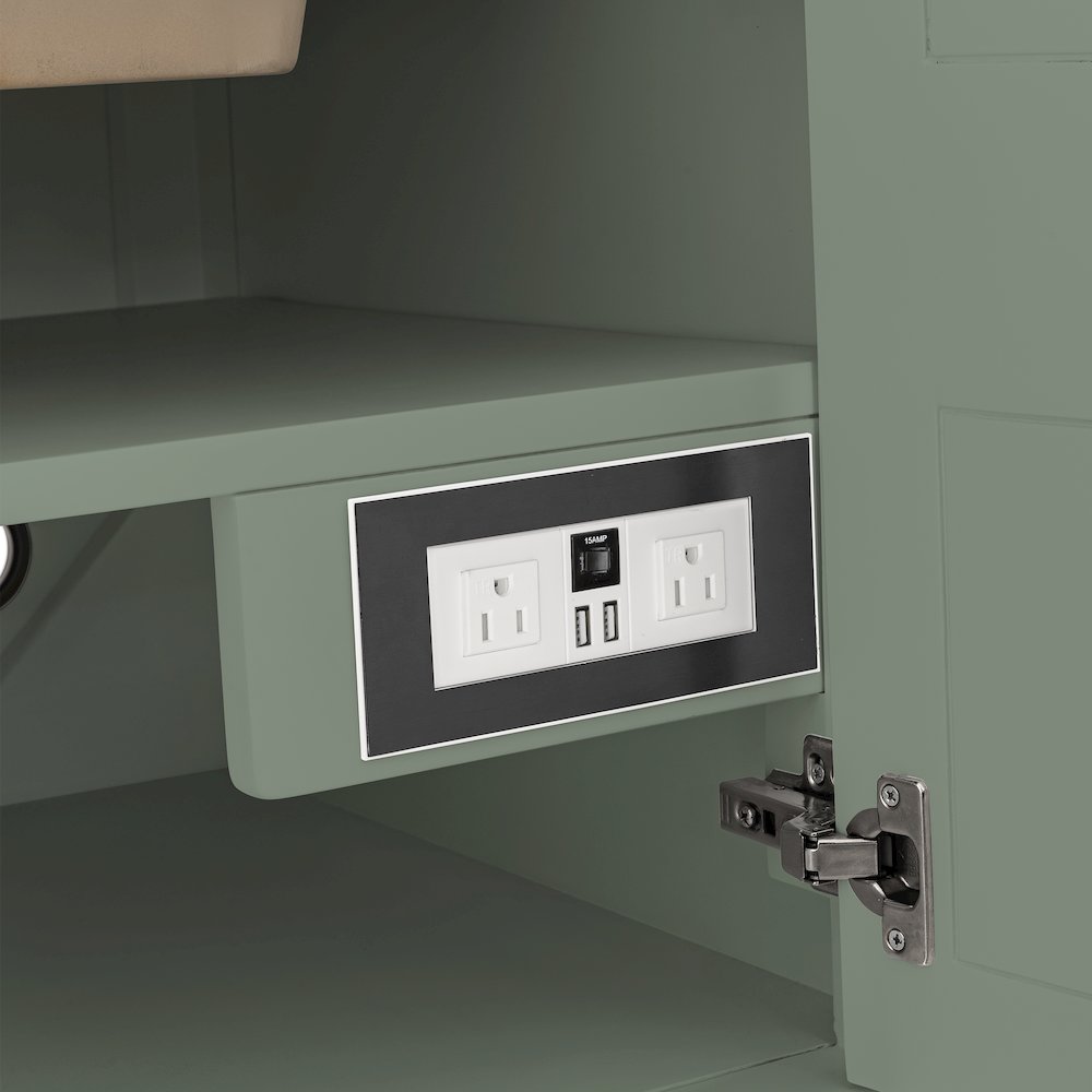 30" Single Vanity Cabinet, Smokey Celadon. Picture 8