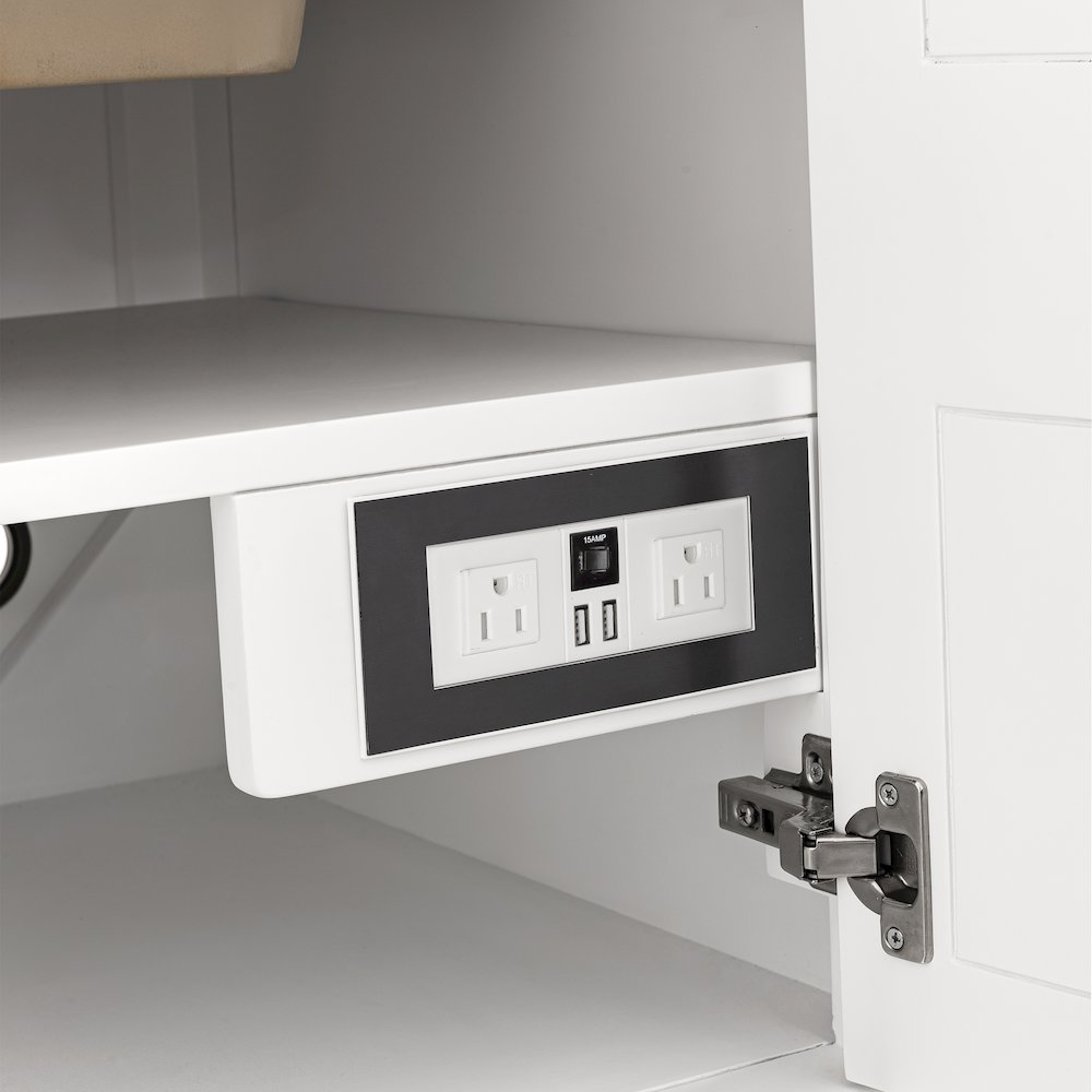 30" Single Vanity Cabinet, Bright White. Picture 6