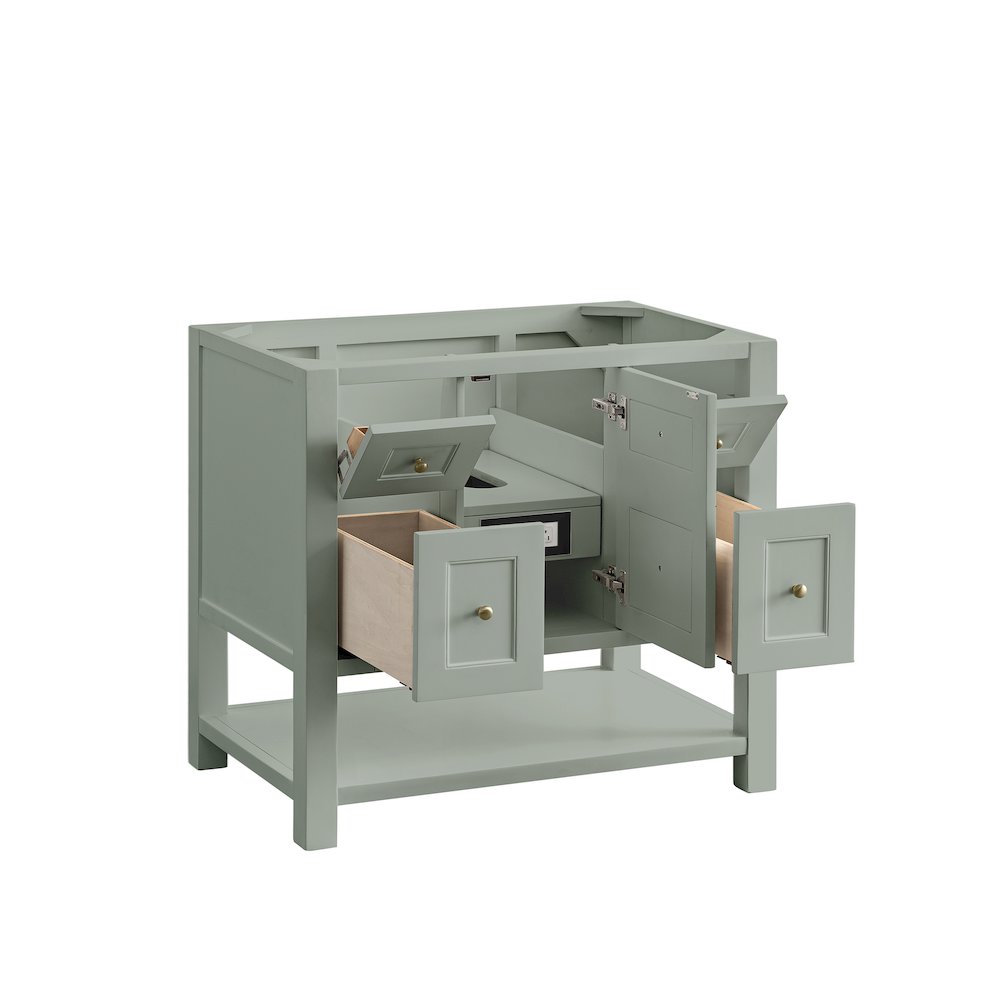 36" Single Vanity Cabinet, Smokey Celadon. Picture 6