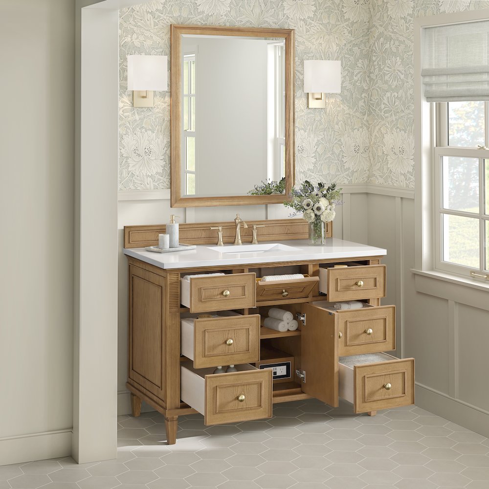 48" Single Vanity, Light Natural Oak. Picture 5