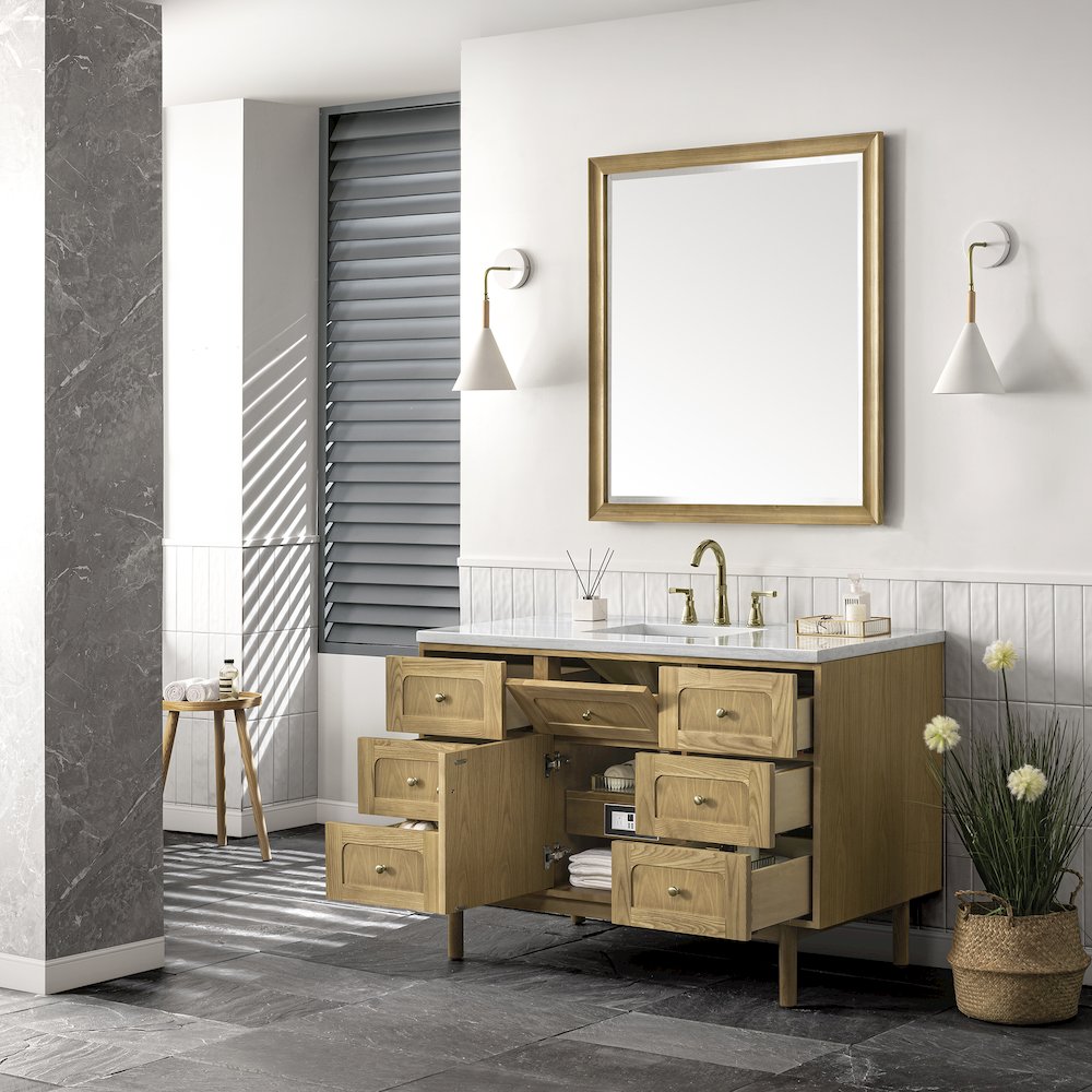 48" Single Vanity Cabinet, Light Natural Oak. Picture 5
