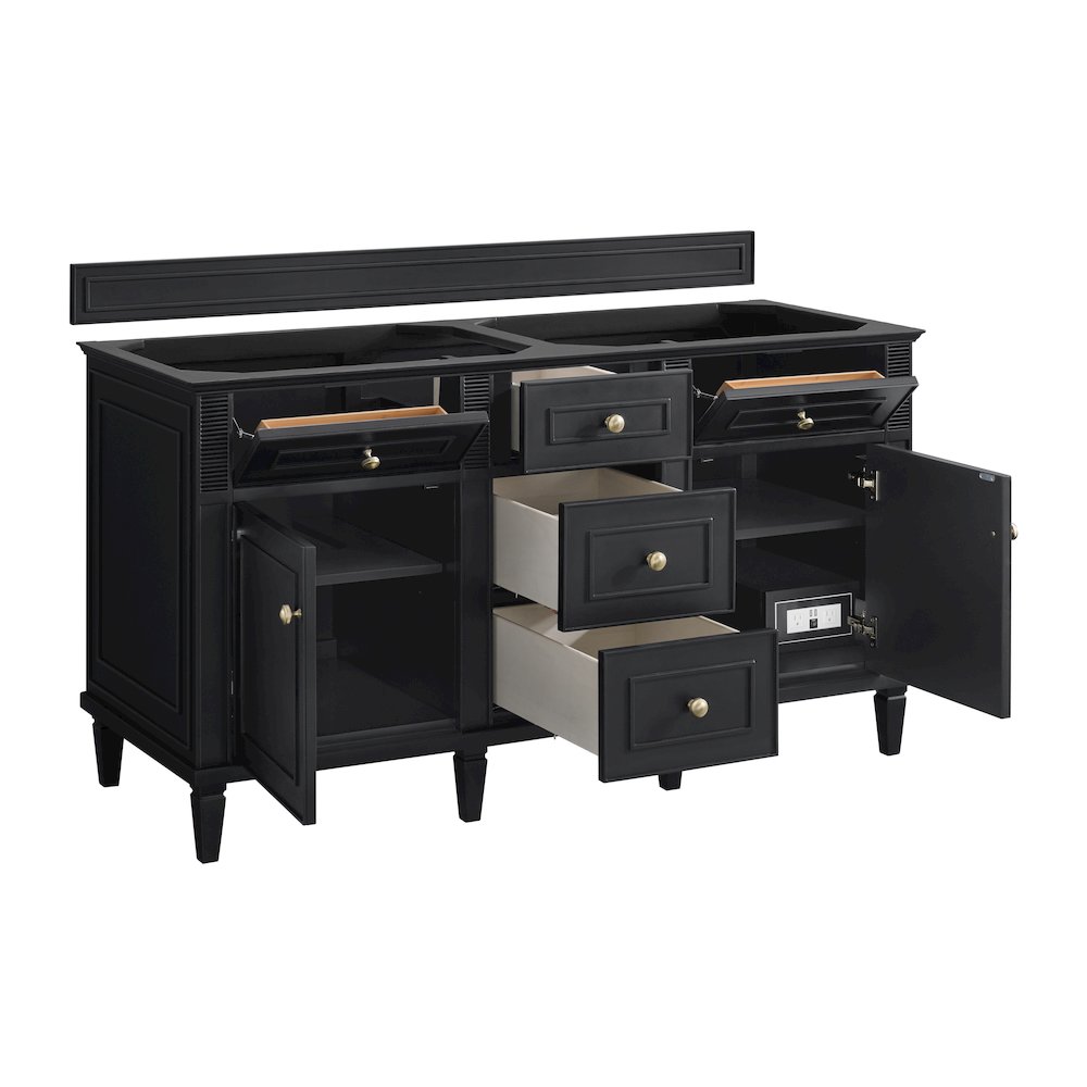 60" Double Vanity, Black Onyx. Picture 8