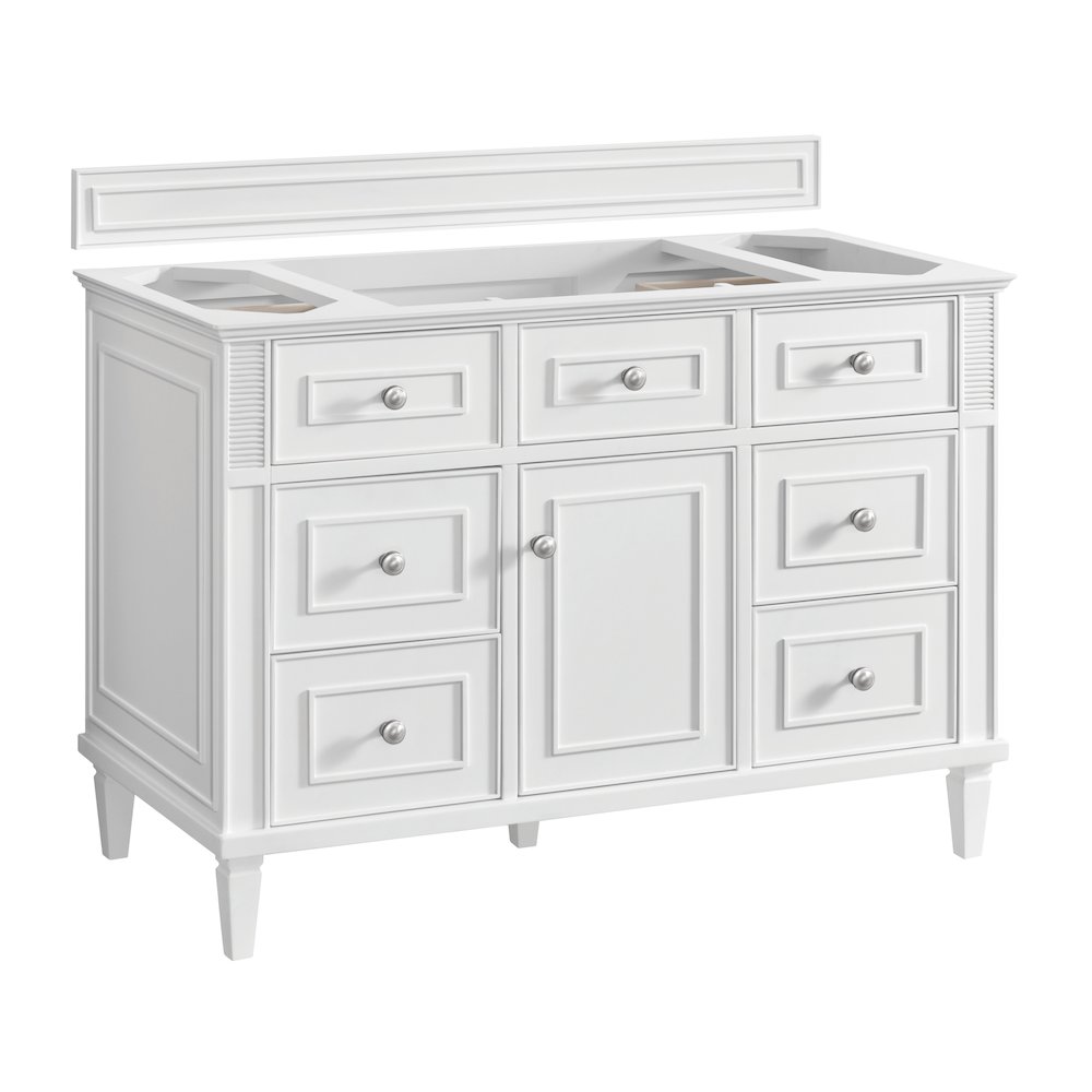 48" Single Vanity, Bright White. Picture 2