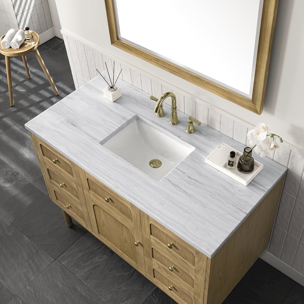 48" Single Vanity Cabinet, Light Natural Oak. Picture 8