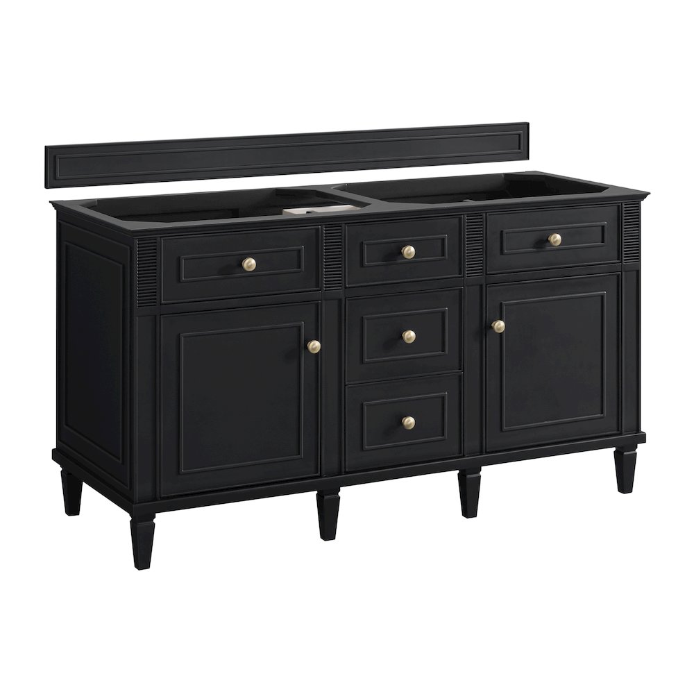 60" Double Vanity, Black Onyx. Picture 2