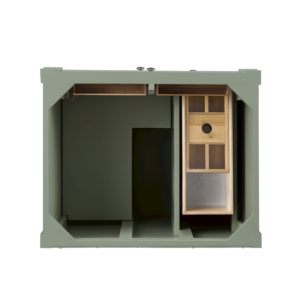 30" Single Vanity Cabinet, Smokey Celadon. Picture 2