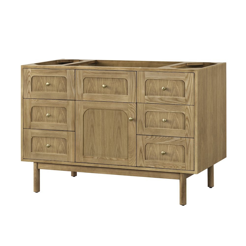 48" Single Vanity Cabinet, Light Natural Oak. Picture 1