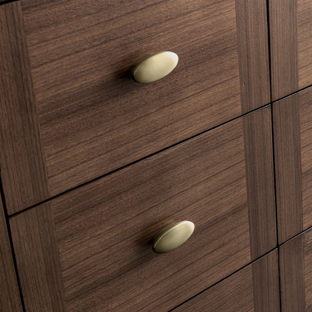 72" Double Vanity Cabinet, Mid-Century Walnut. Picture 6