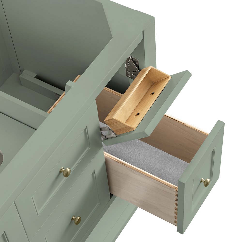 36" Single Vanity Cabinet, Smokey Celadon. Picture 9