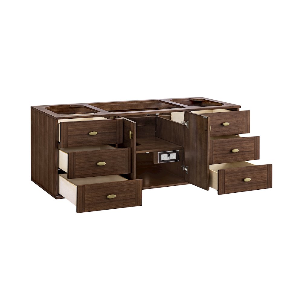 60" Single Vanity Cabinet, Mid-Century Walnut. Picture 5
