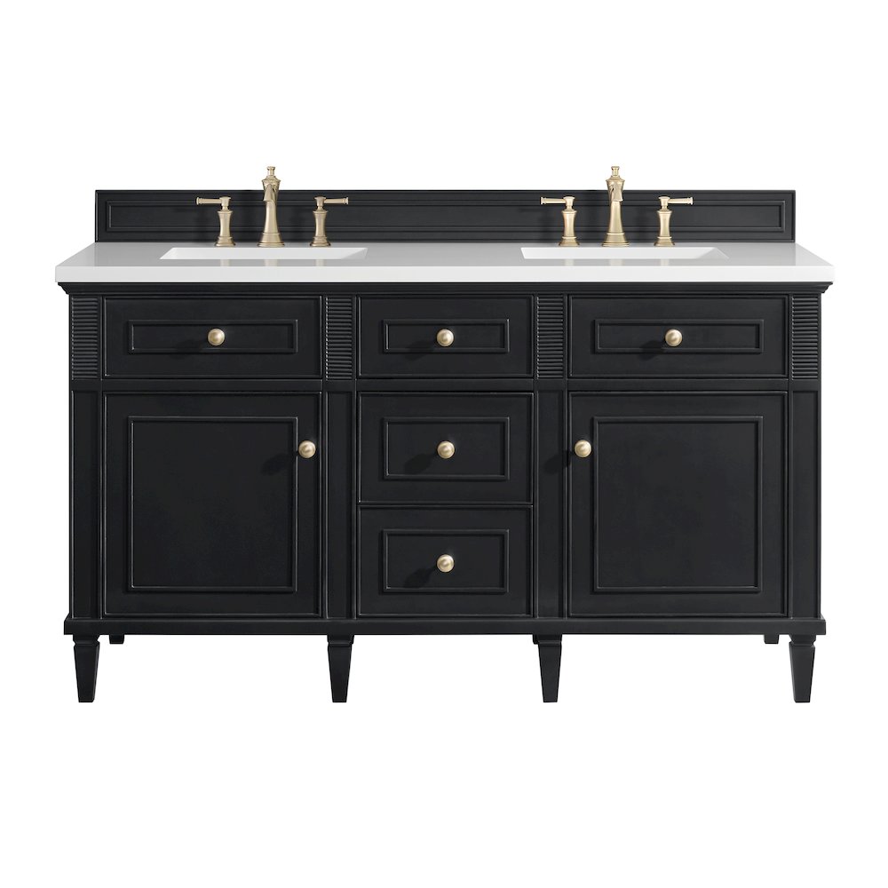 60" Double Vanity, Black Onyx. Picture 1