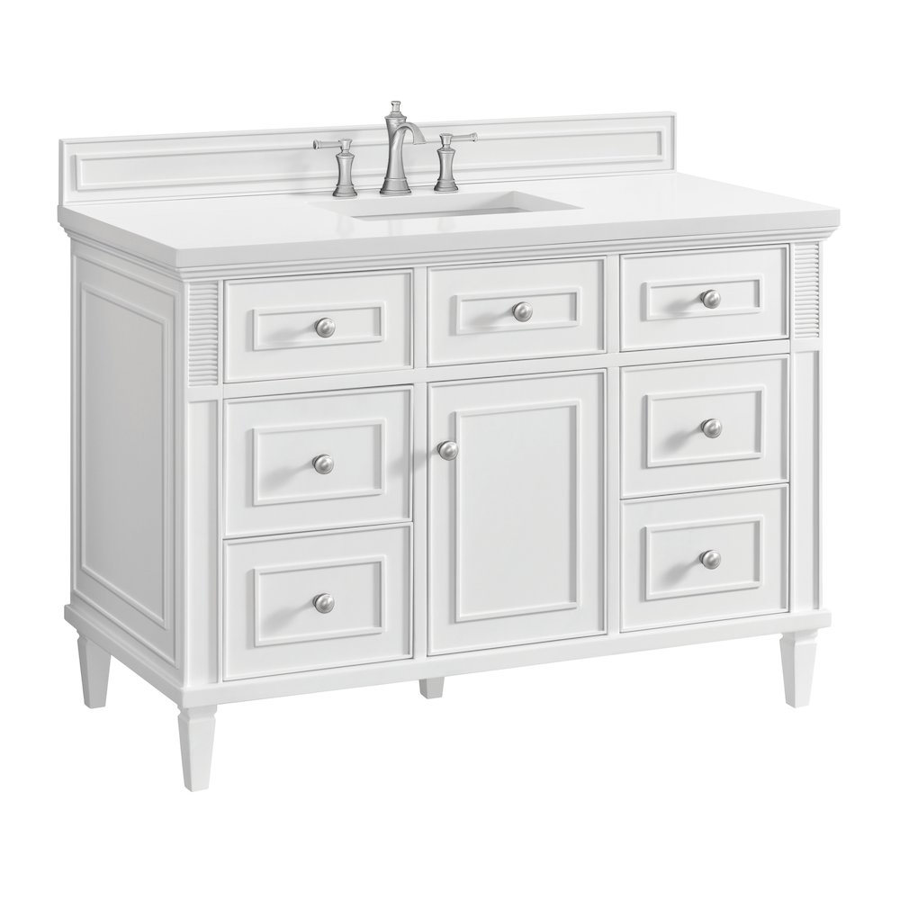 48" Single Vanity, Bright White. Picture 9