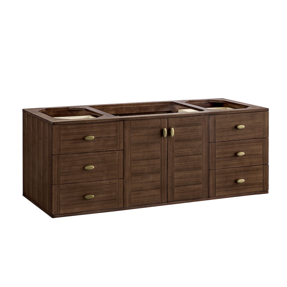 60" Single Vanity Cabinet, Mid-Century Walnut. Picture 2