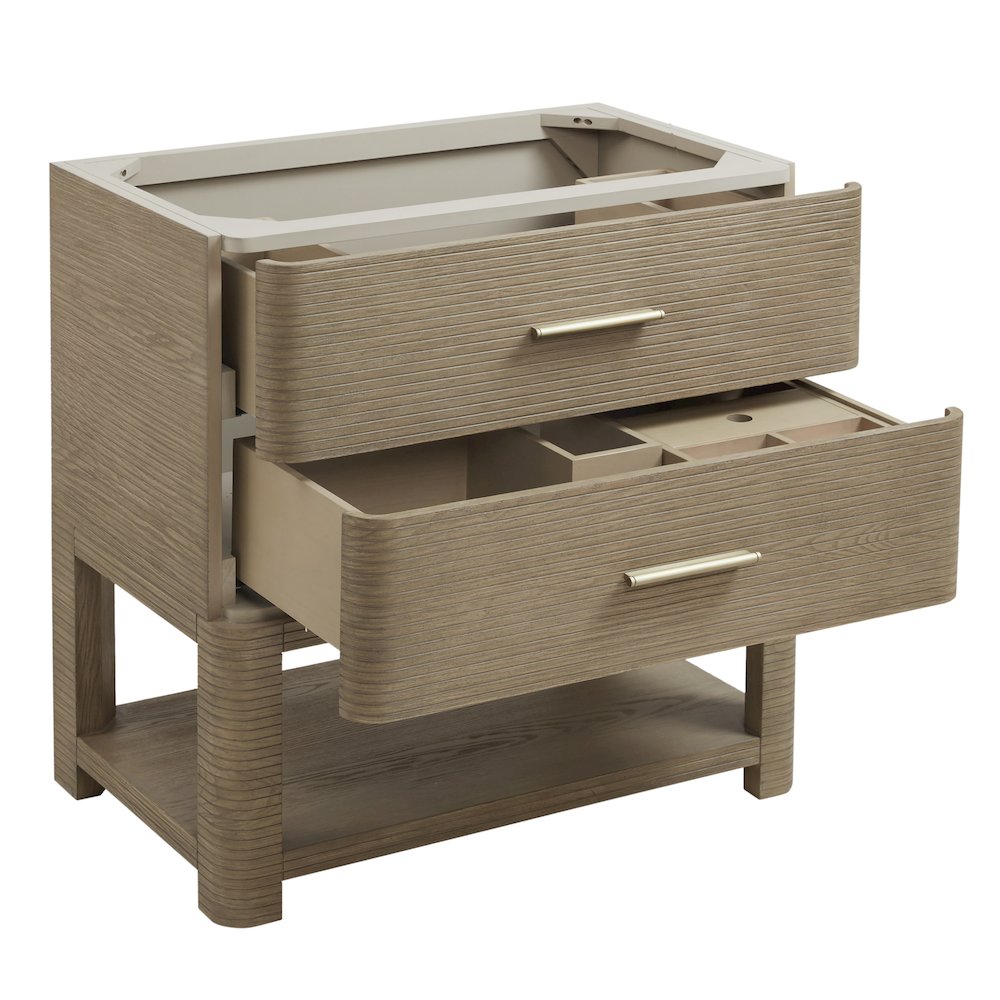 36" Single Vanity, Pebble Oak. Picture 3