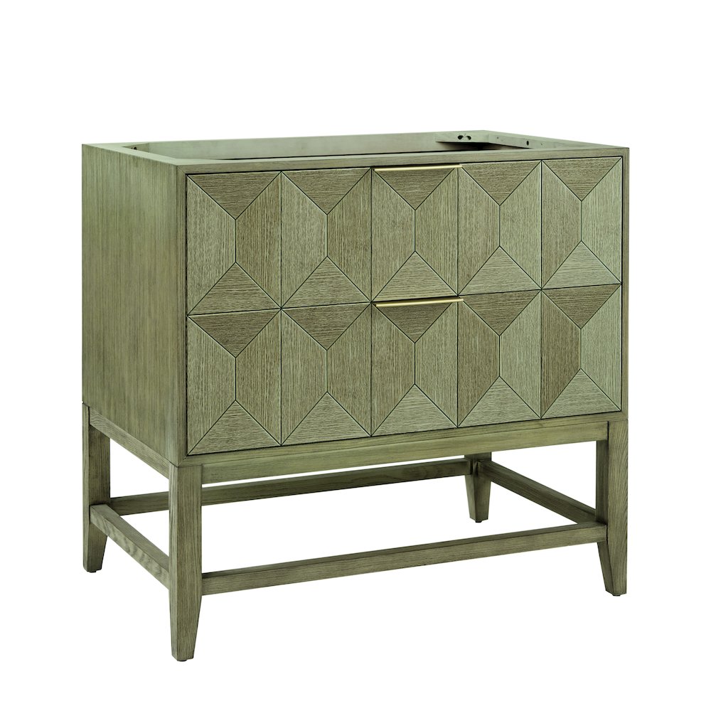 36" Single Vanity Cabinet, Pebble Oak. Picture 1