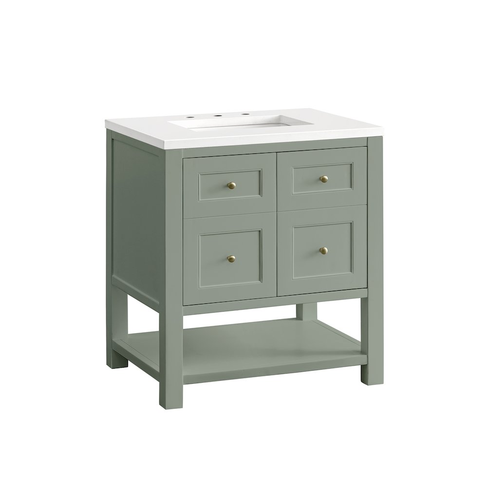 30" Single Vanity Cabinet, Smokey Celadon. Picture 7