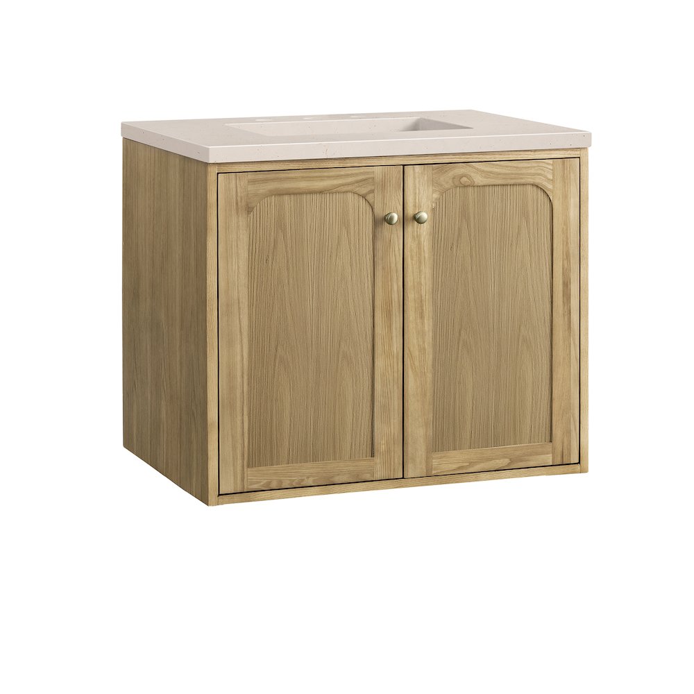 30" Single Vanity, Light Natural Oak w/ 3 CM Eternal Marfil Top. Picture 12
