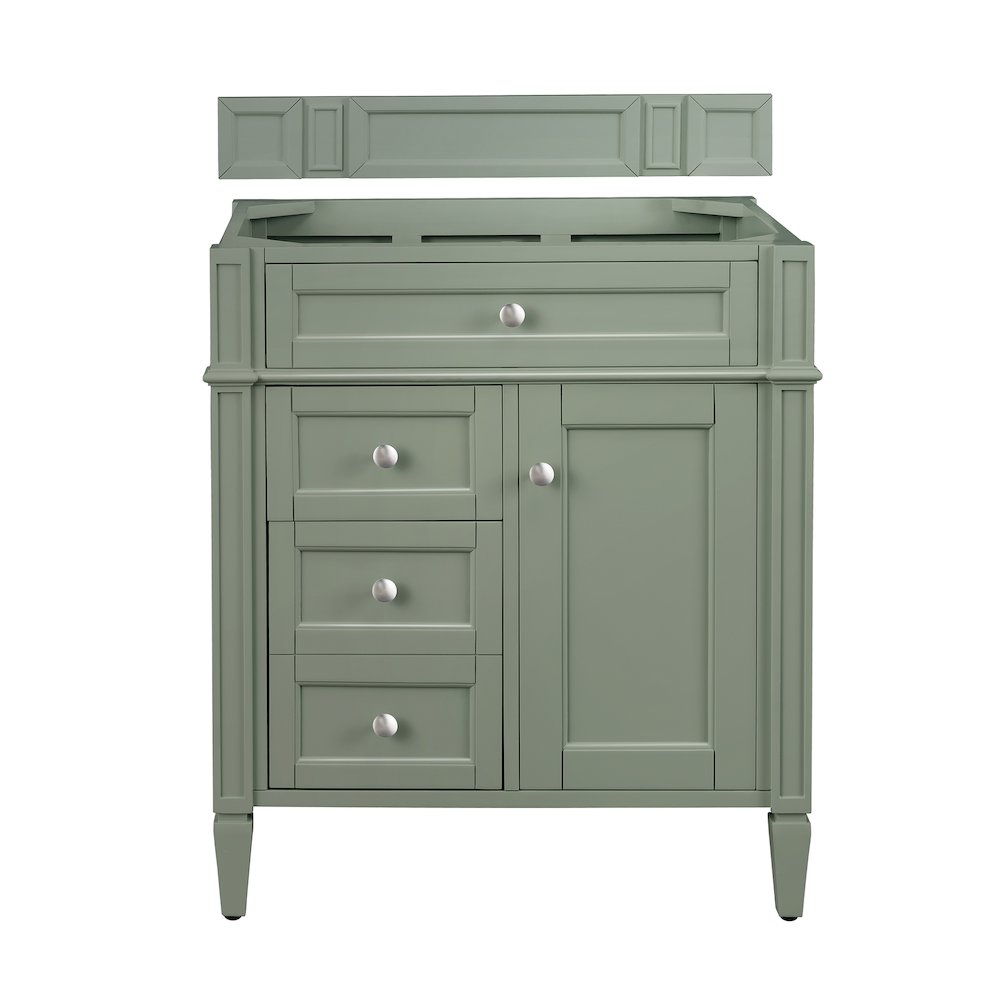 30" Single Vanity Cabinet, Smokey Celadon. Picture 1