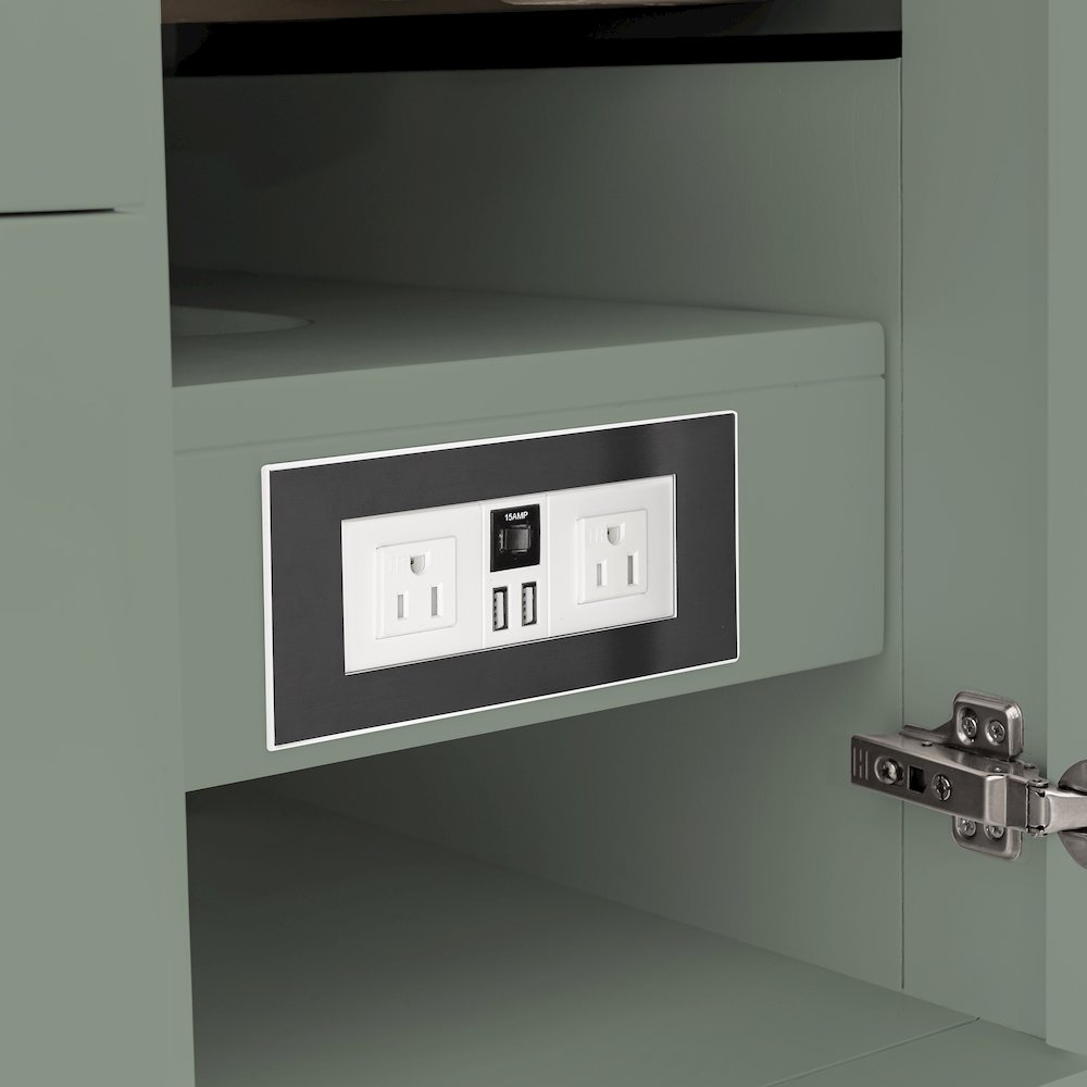 36" Single Vanity Cabinet, Smokey Celadon. Picture 8