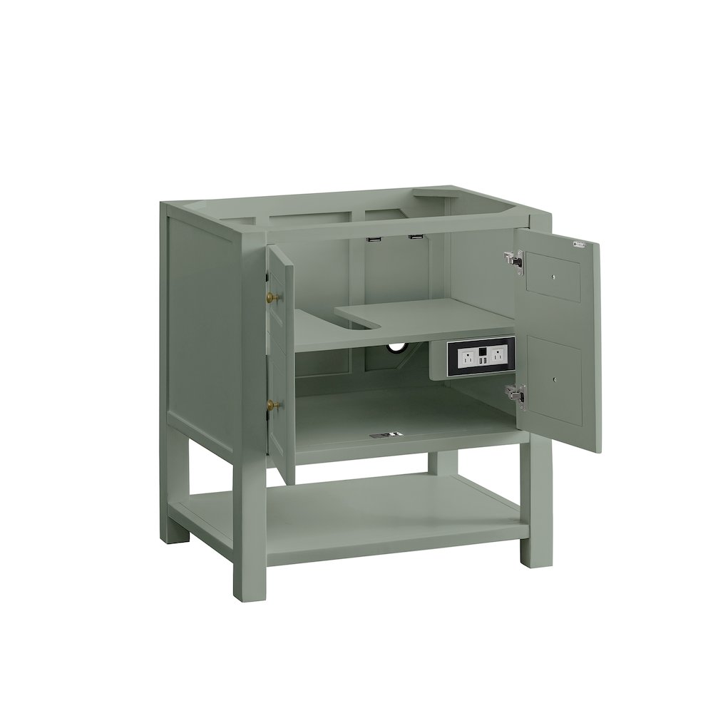 30" Single Vanity Cabinet, Smokey Celadon. Picture 6