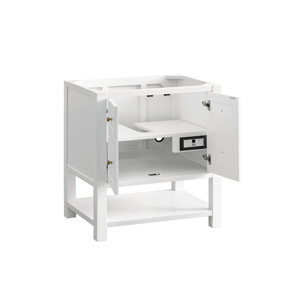 30" Single Vanity Cabinet, Bright White. Picture 4