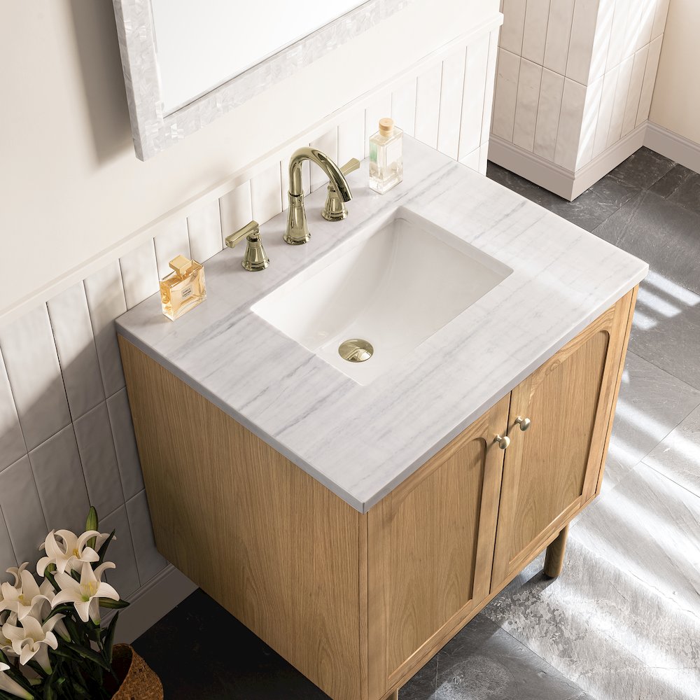 30" Single Vanity Cabinet, Light Natural Oak. Picture 7