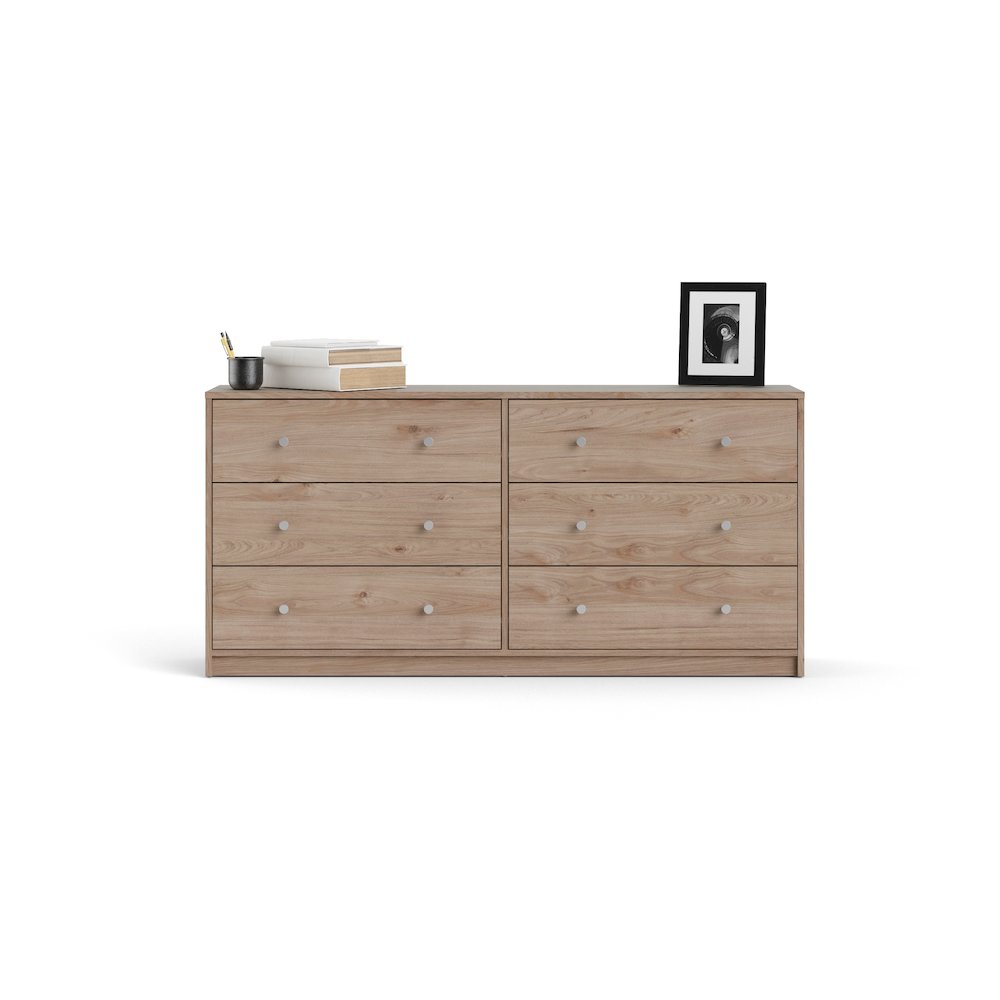 Portland 6 Drawer Double Dresser, Jackson Hickory. Picture 7