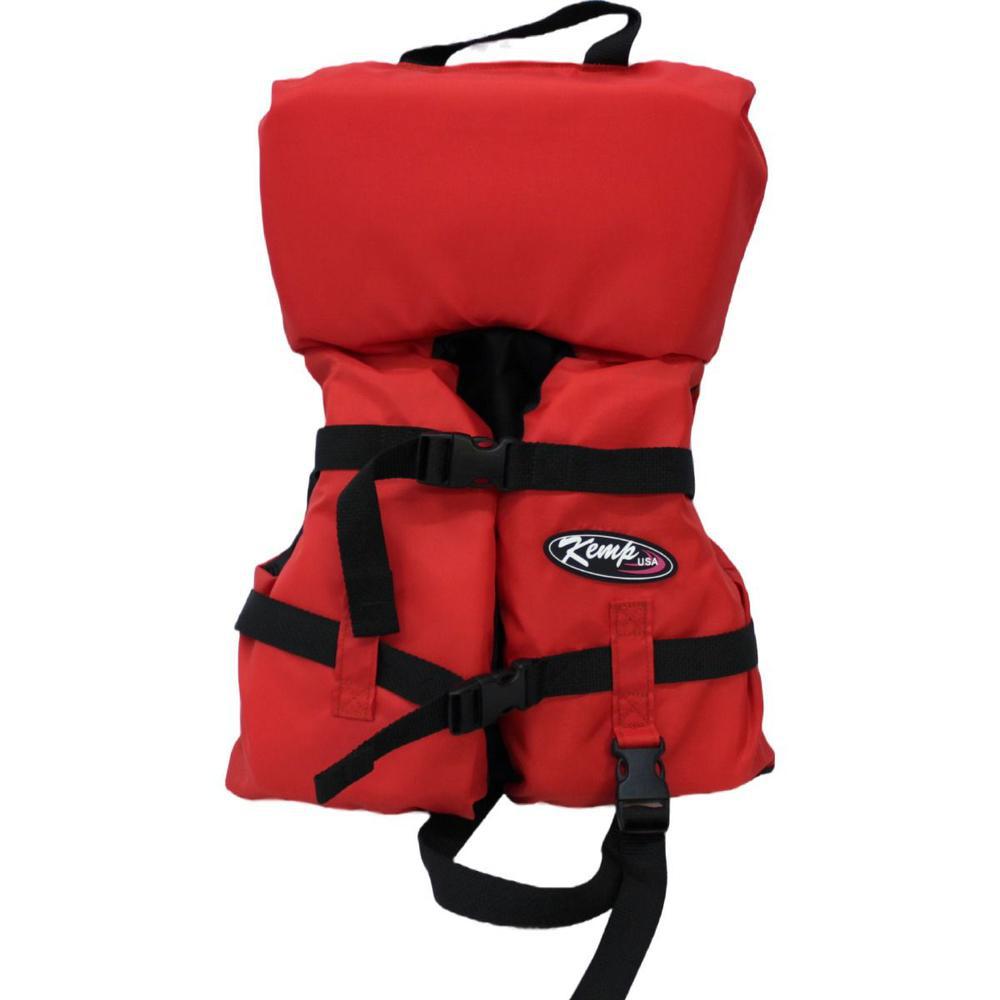 USGC Type III PFD  Life Jacket, Red & Black, Adult Oversized. Picture 1