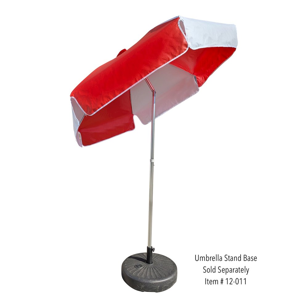 6' Viny Fabric Umbrella, Red / White. Picture 9