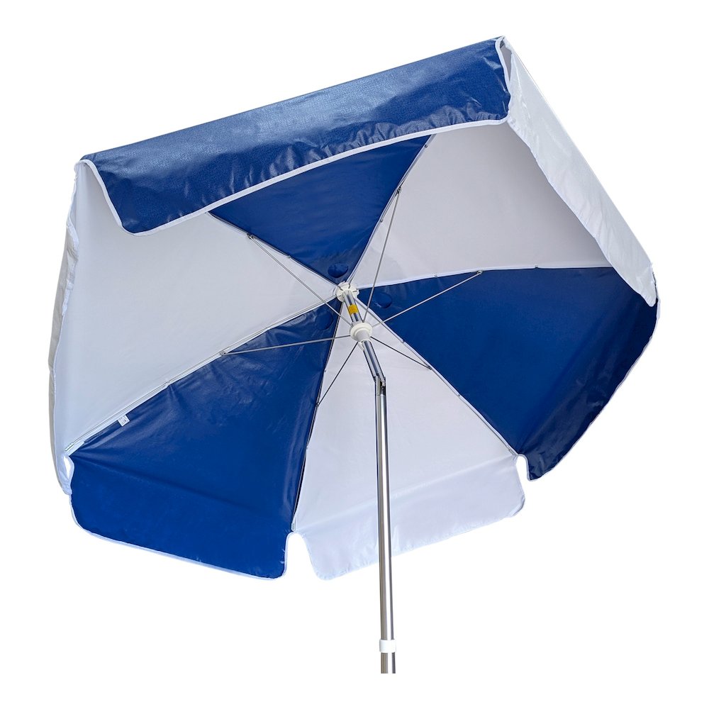 6' Viny Fabric Umbrella, Navy / White. Picture 5