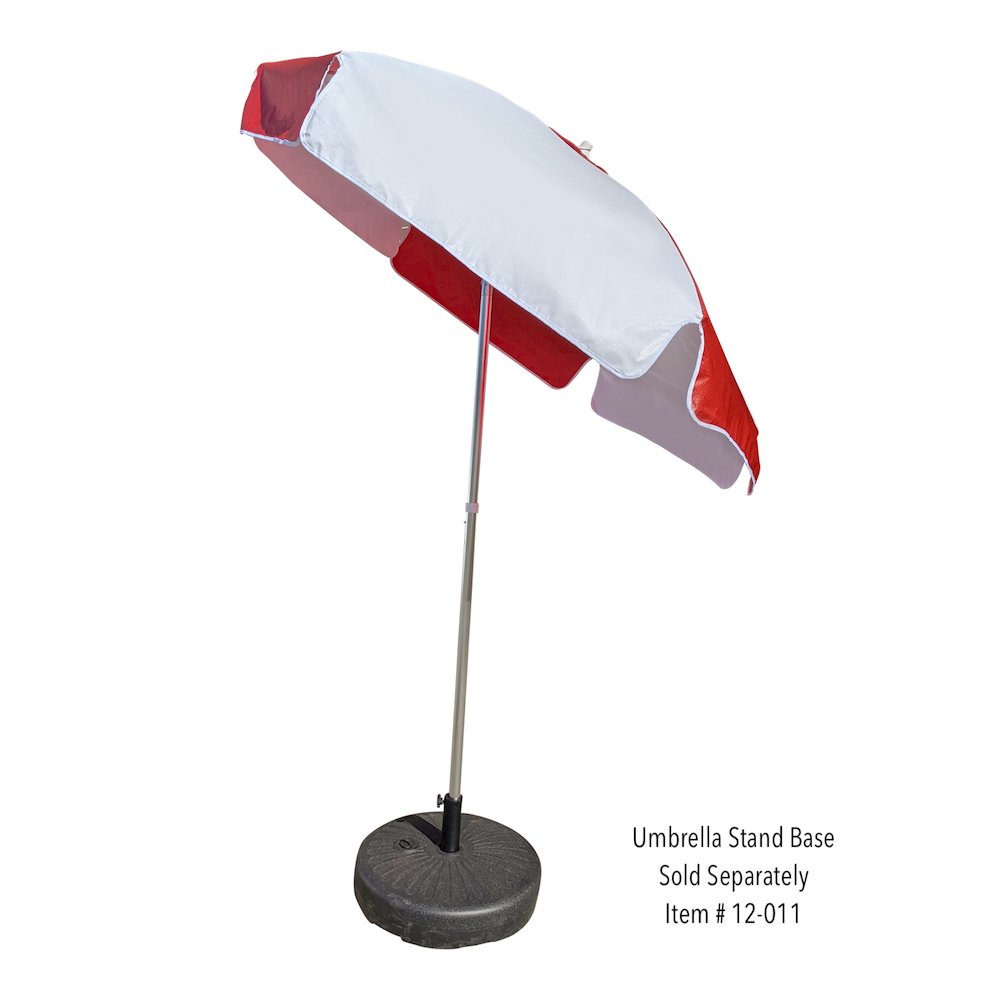 6' Viny Fabric Umbrella, Red / White. Picture 7