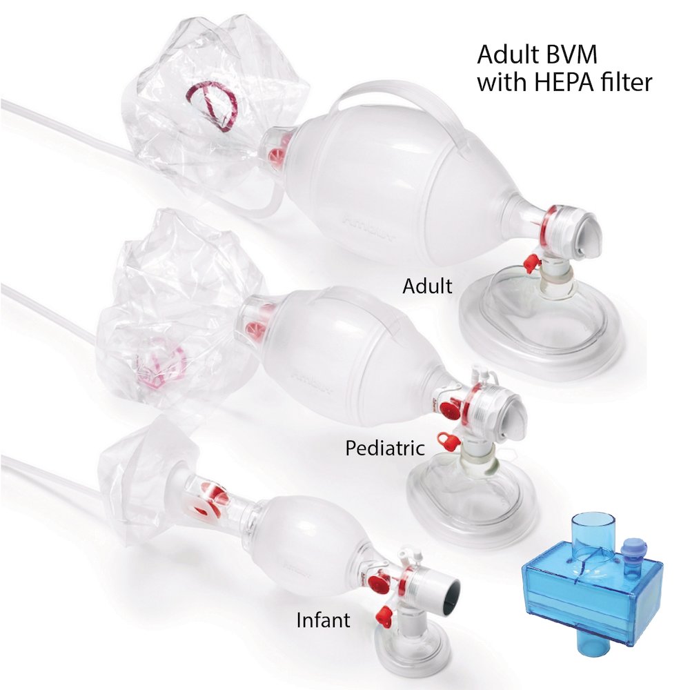 Ambu Adult Bag Valve Mask with HEPA filter. Picture 1