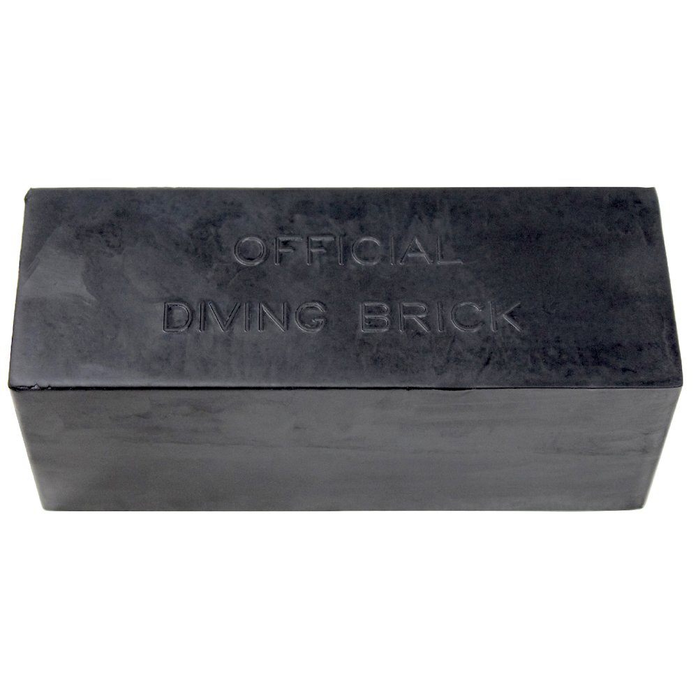Black 10 LB Rubber Diving Brick. Picture 2
