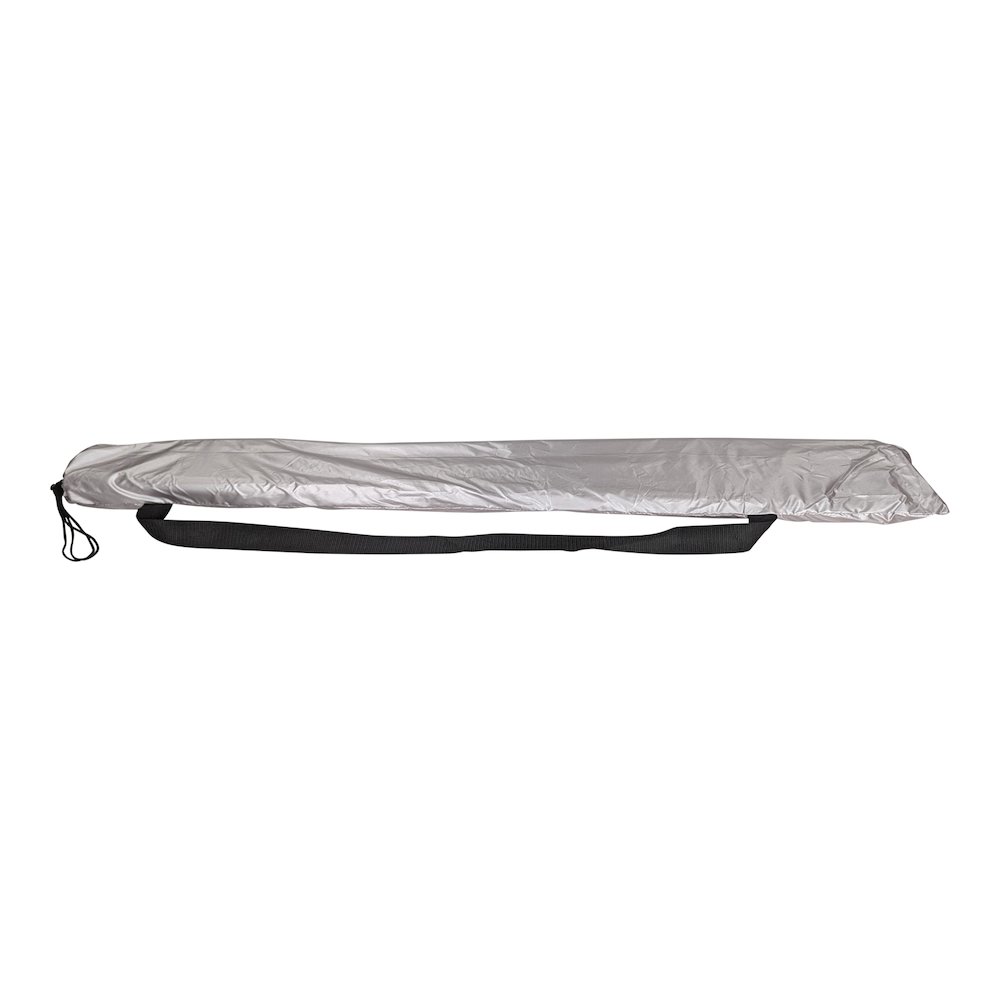 5.5' Wind Umbrella with LIFE GUARD Logo, Silver /Red. Picture 9