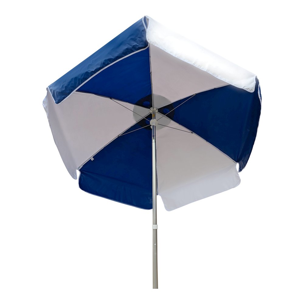 6' Viny Fabric Umbrella, Navy / White. Picture 4