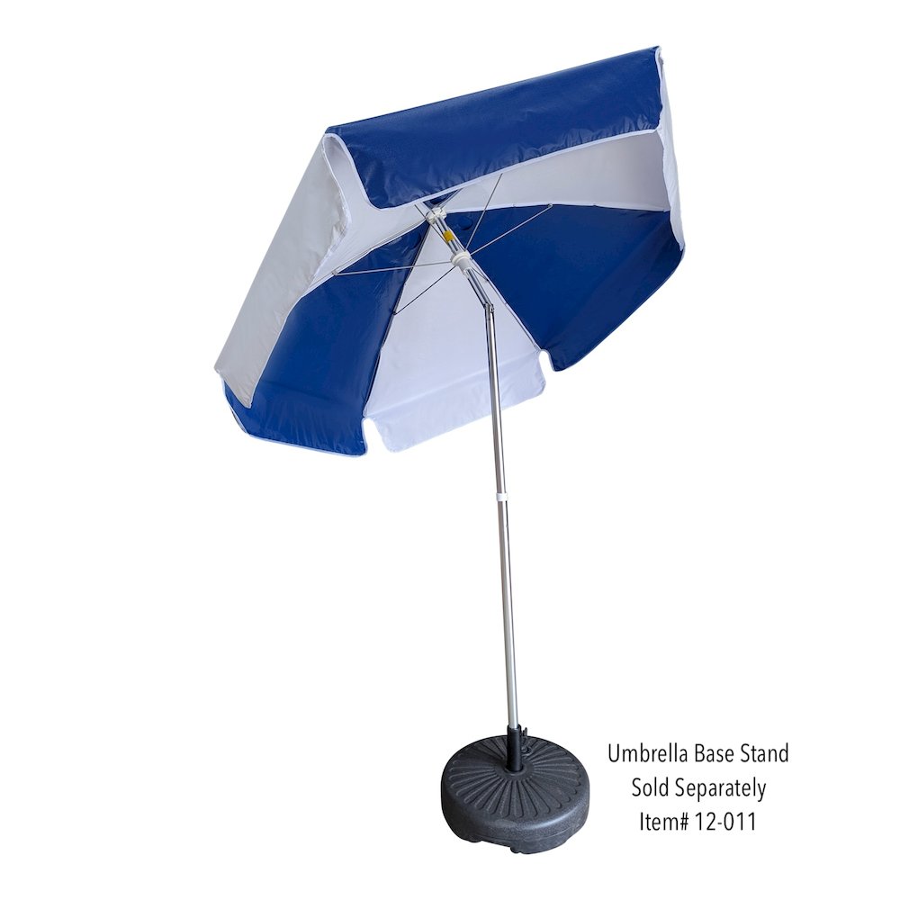 6' Viny Fabric Umbrella, Navy / White. Picture 2