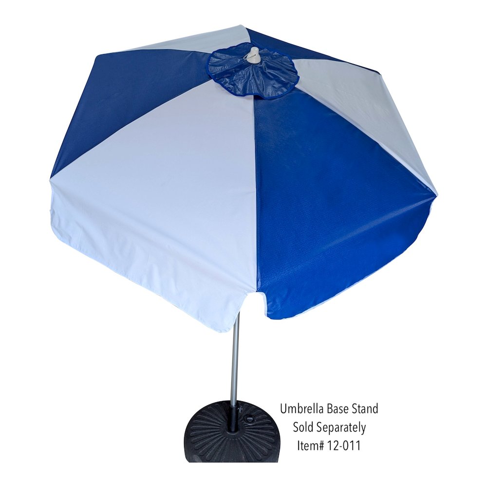 6' Viny Fabric Umbrella, Navy / White. Picture 3