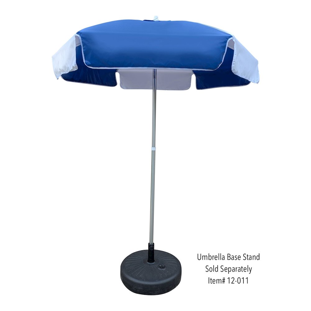 6' Viny Fabric Umbrella, Navy / White. Picture 6