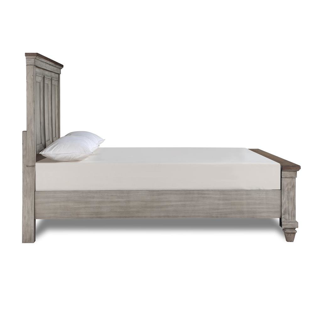 Wood Bed Frame Queen Size, Solid Wooden Queen Bed Frame in Grey. Picture 4