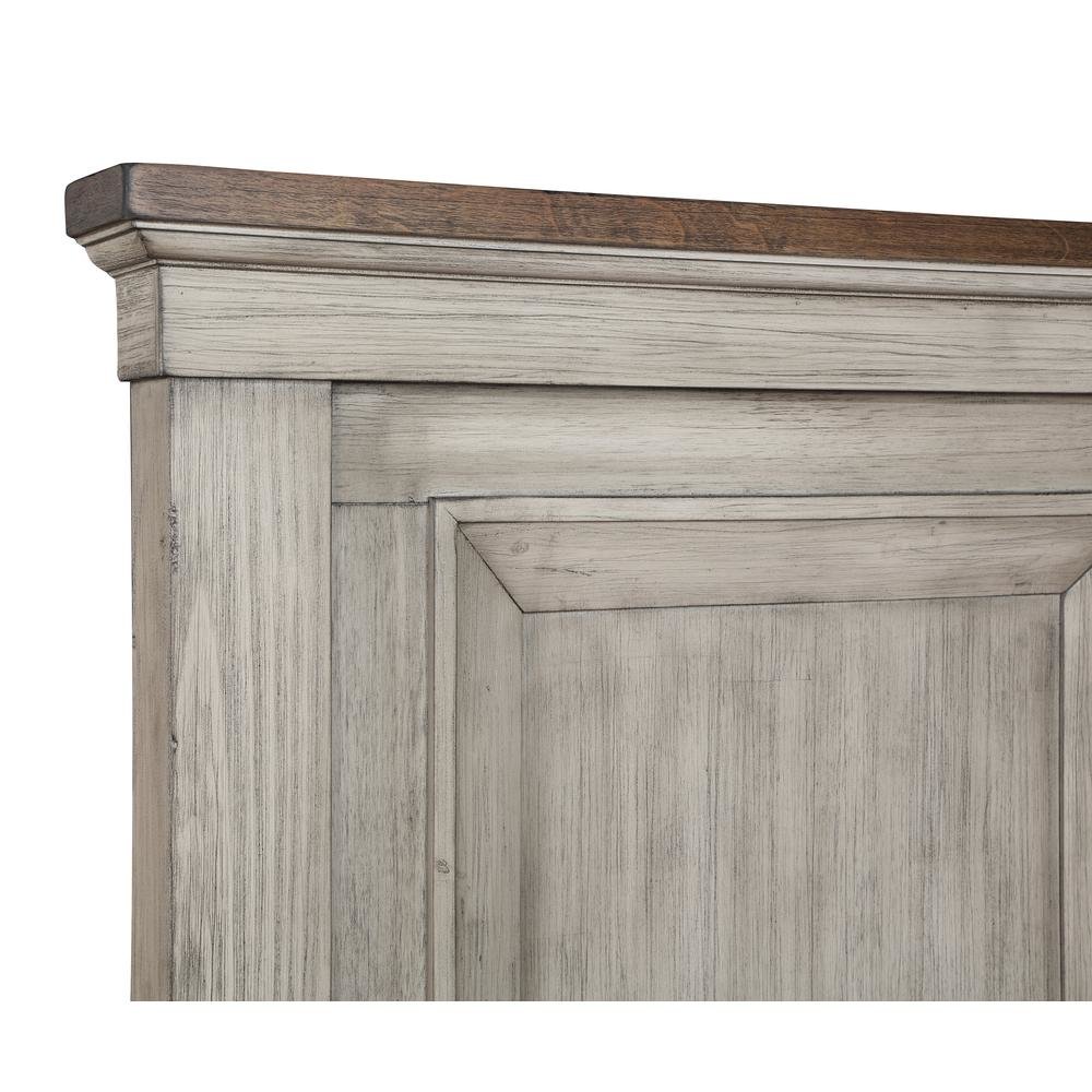 Wood Bed Frame Queen Size, Solid Wooden Queen Bed Frame in Grey. Picture 7