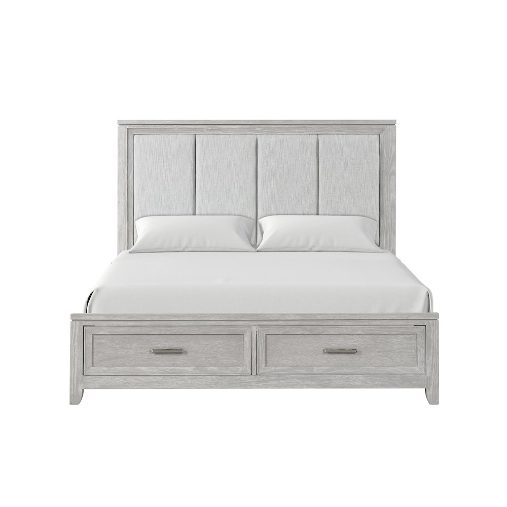Fiona Wood King Storage Bed in Mist Gray. Picture 3