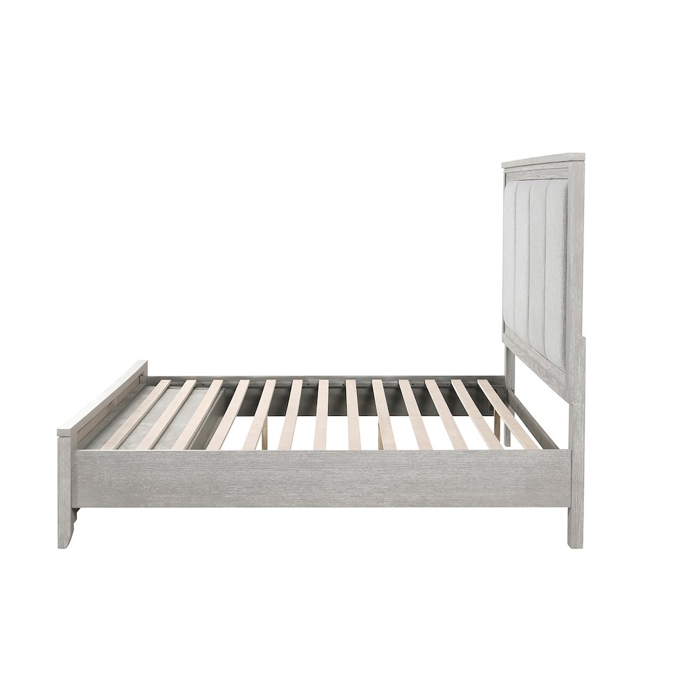 Fiona Wood Queen Storage Bed in Mist Gray. Picture 5