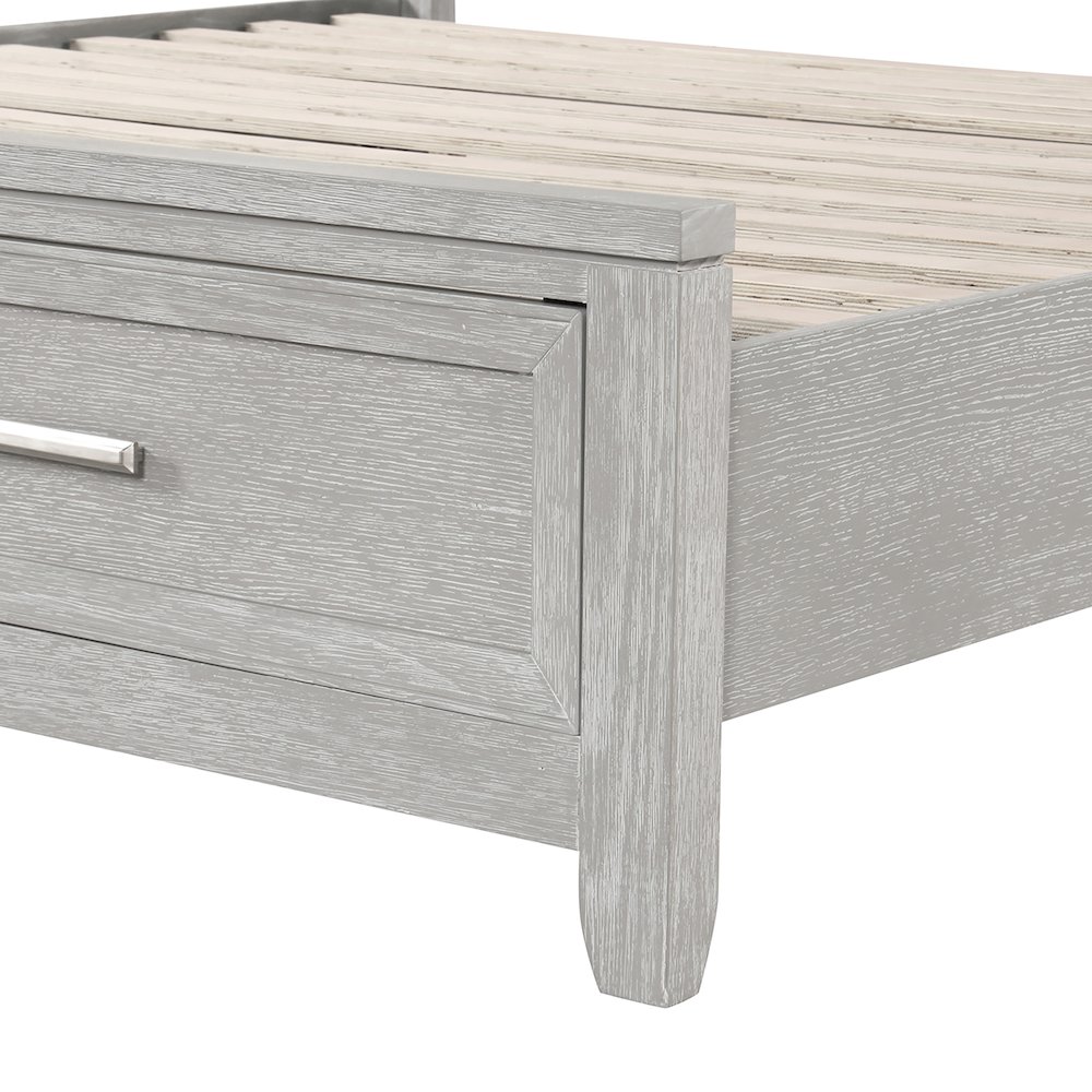 Fiona Wood Queen Storage Bed in Mist Gray. Picture 7