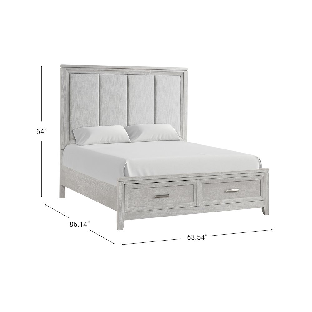 Fiona Wood Queen Storage Bed in Mist Gray. Picture 8