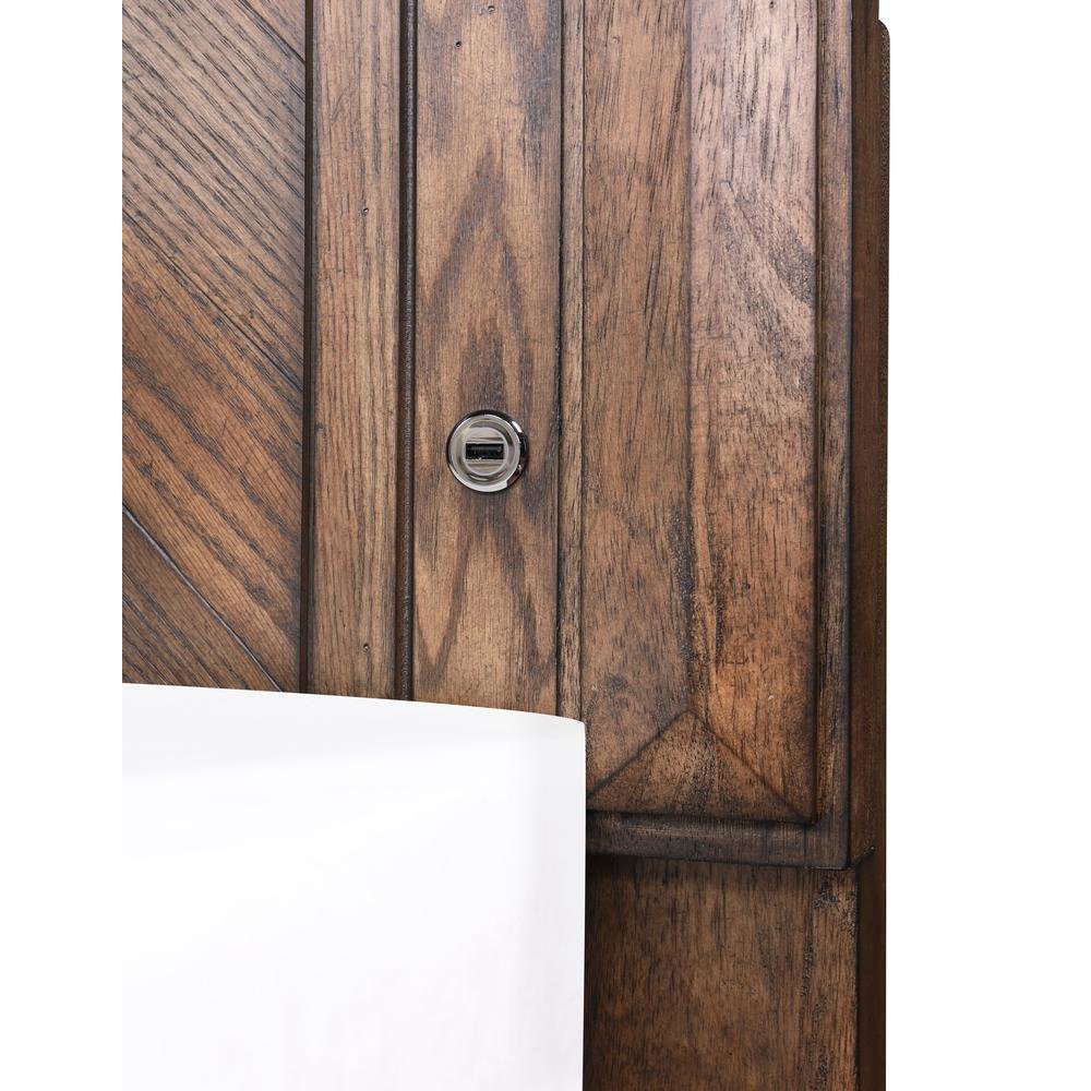Solid Wood King Size Bed Frame – Wooden Bed Frame King in Walnut Finish. Picture 4