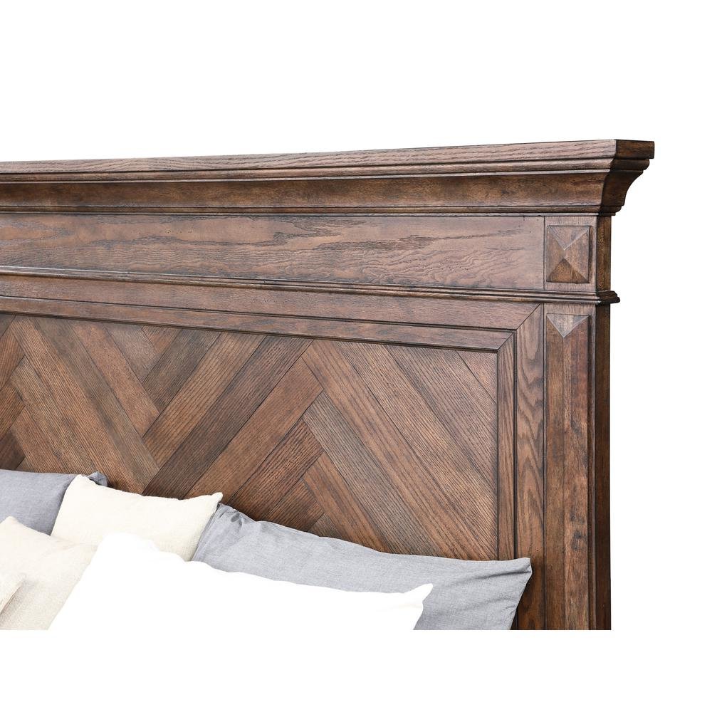 Solid Wood King Size Bed Frame – Wooden Bed Frame King in Walnut Finish. Picture 6