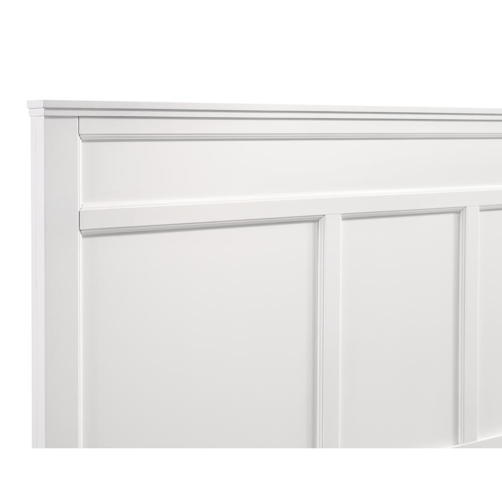 Solid Wood Bed Frame Queen Size, White Wooden Queen Bed Frame with Headboard. Picture 4