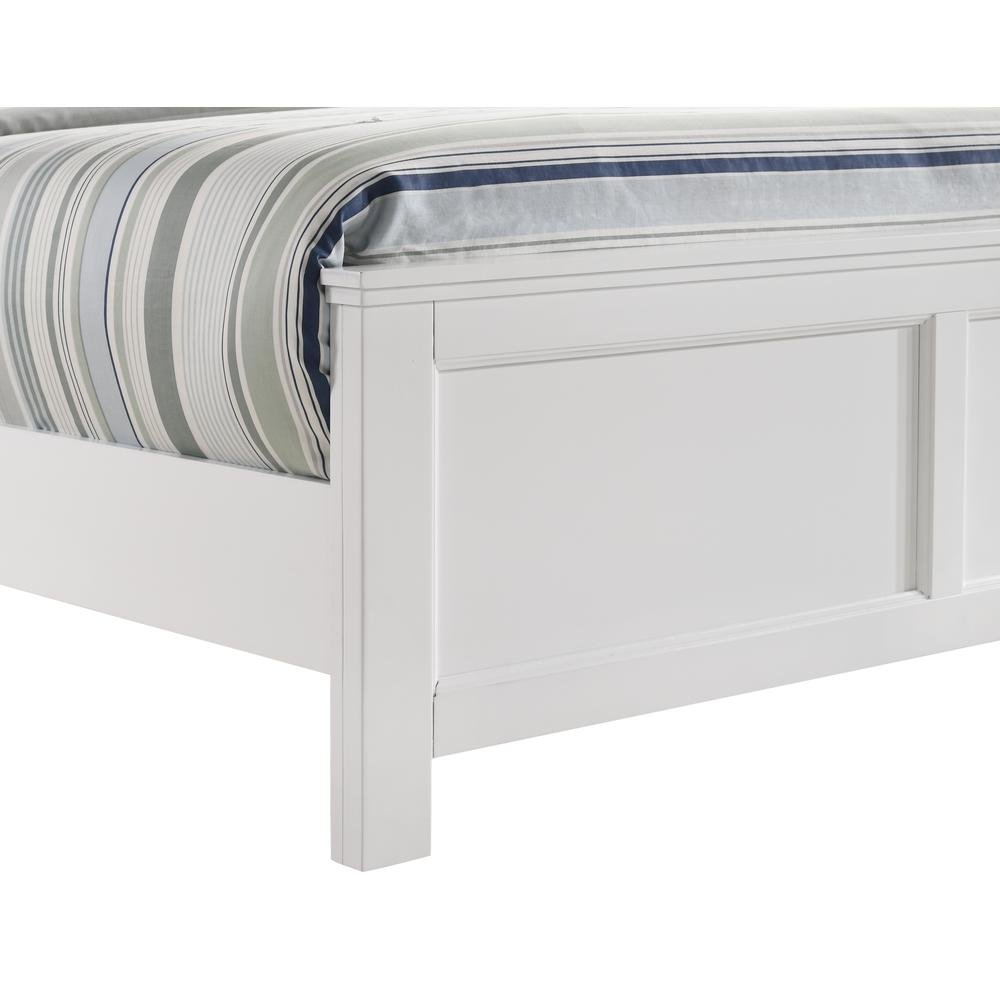 Solid Wood Bed Frame Queen Size, White Wooden Queen Bed Frame with Headboard. Picture 6